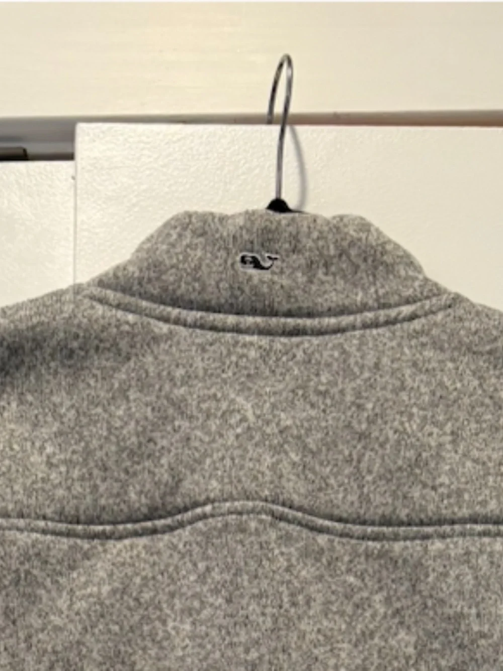 Vineyard Vines Girls Heather Gray Sweater Fleece Full Zip Jacket Pink Trim L 10-